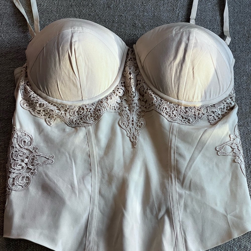 Bebe Ivory Corset Top